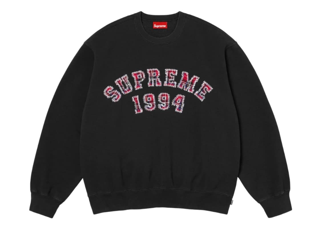 슈프림 플레이드 아크 맨투맨 블랙 새상품 판매합니다.  상품이미지1