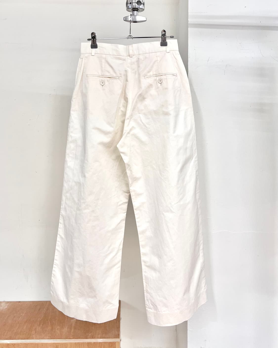 막스마라 화이트 와이드 코튼 팬츠 상품이미지4