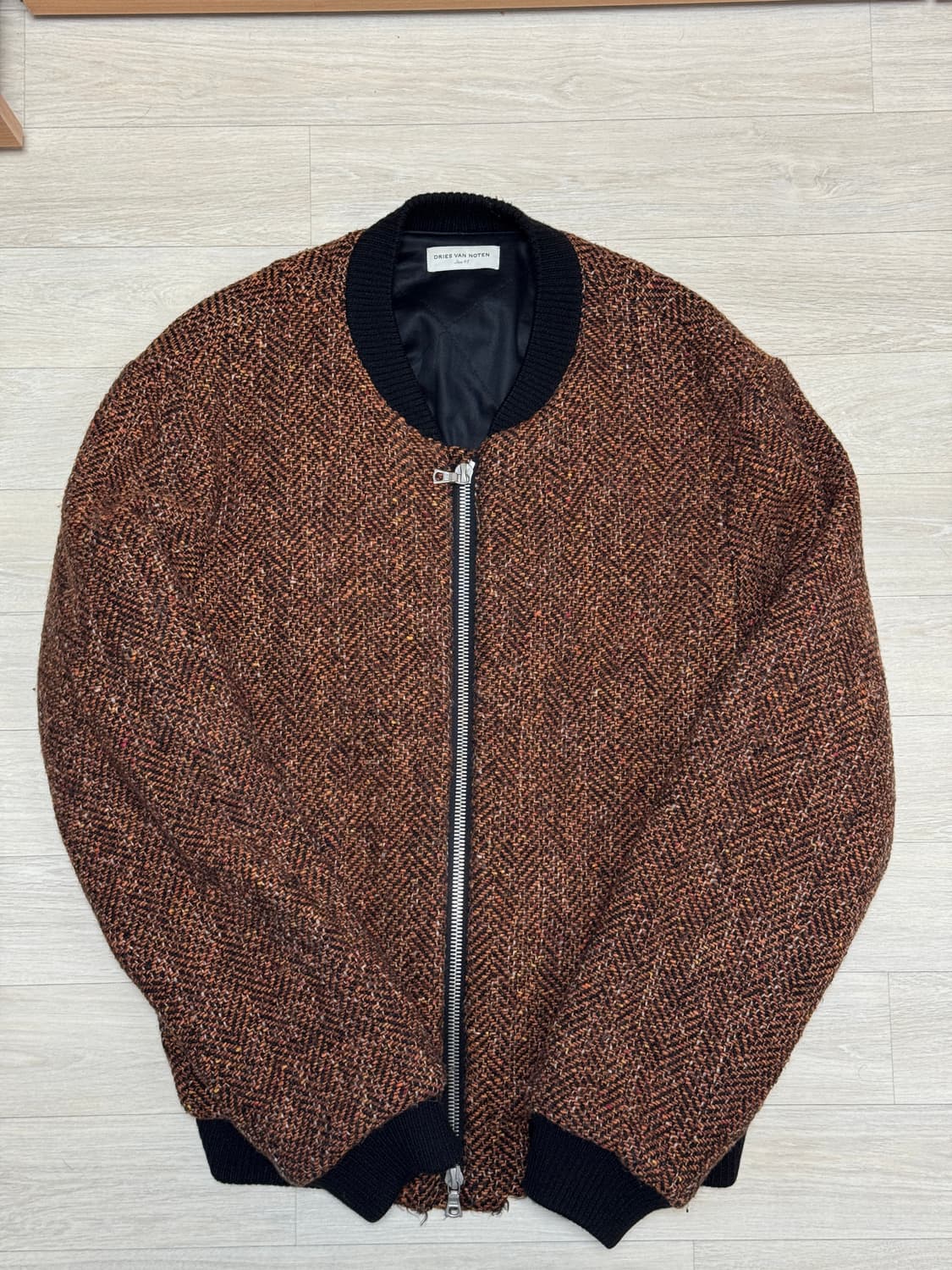 드리스 반 노튼 트위드 봄버 자켓 상품이미지3