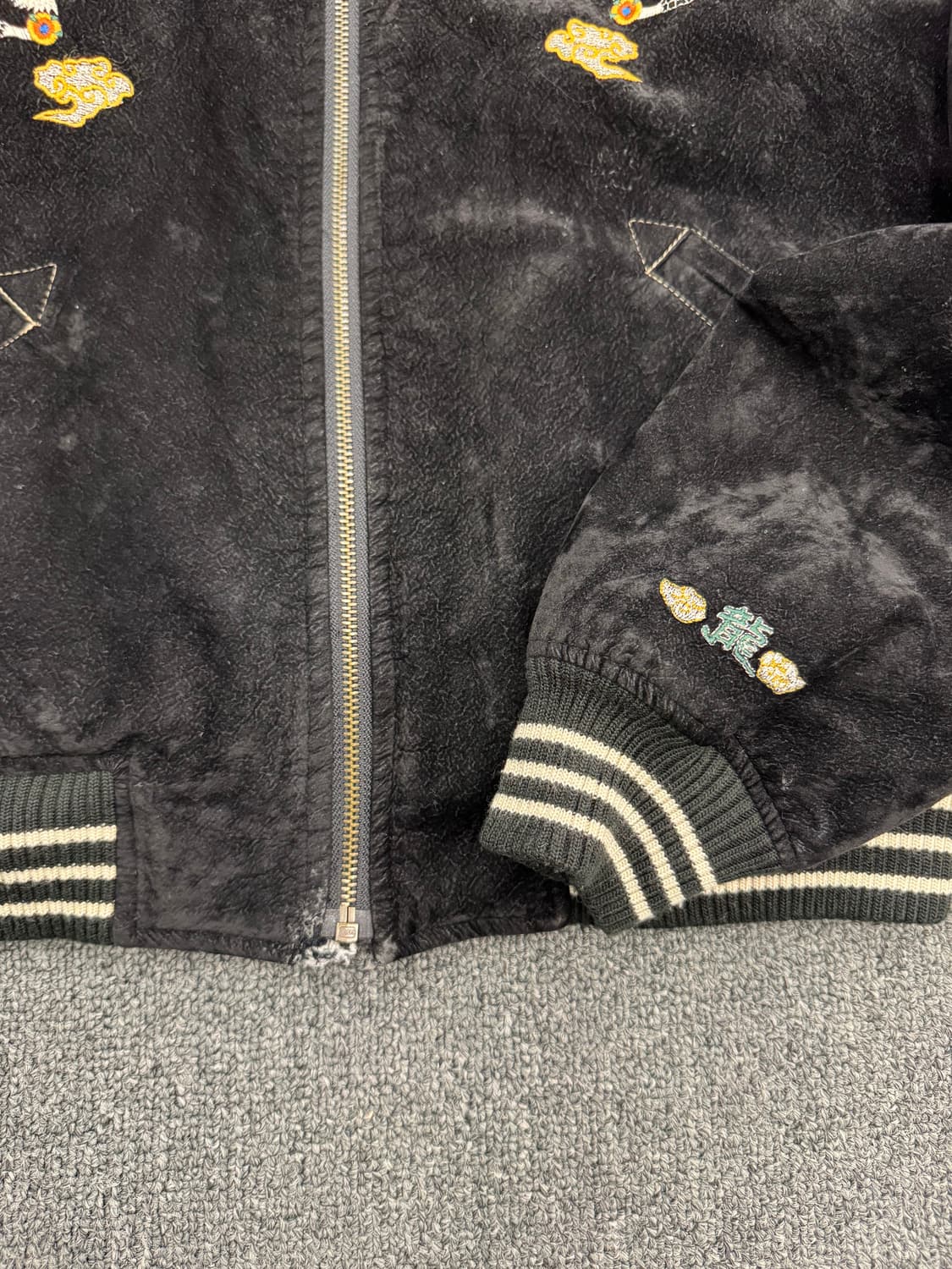 M)ESTACOT 빈티지 벨벳 드래곤 자수 스카쟌 상품이미지4