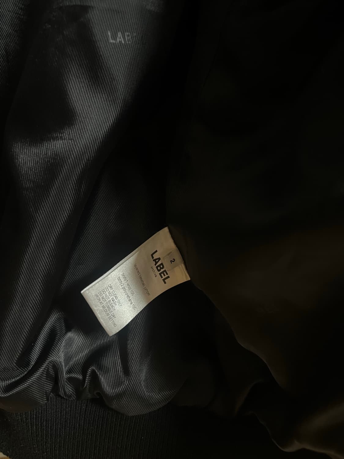 라벨아카이브 바시티 자켓 블랙 상품이미지3