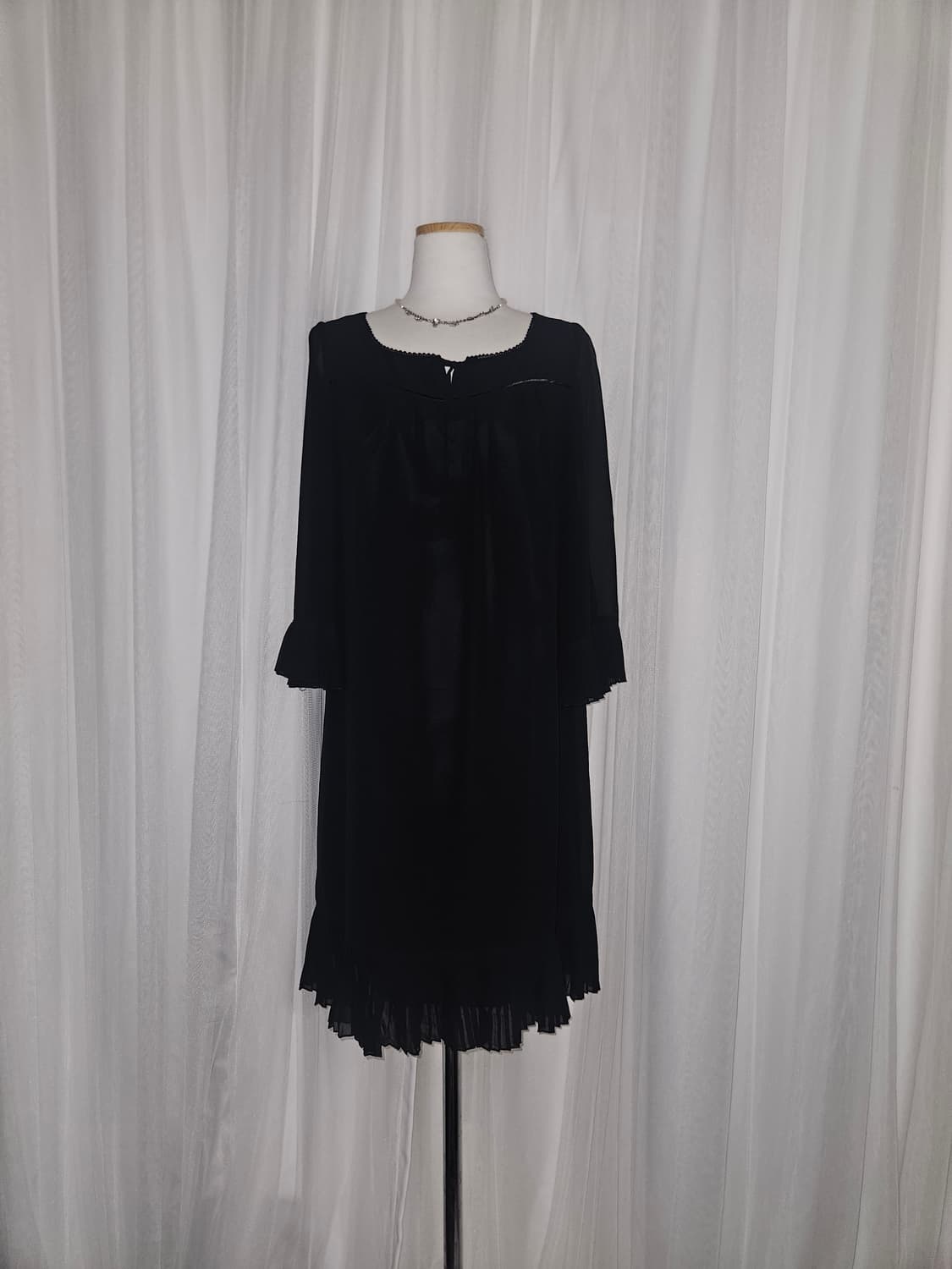 natural beauty 공겜여주🖤 빈티지 쉬폰 레이스 드레스 상품이미지3