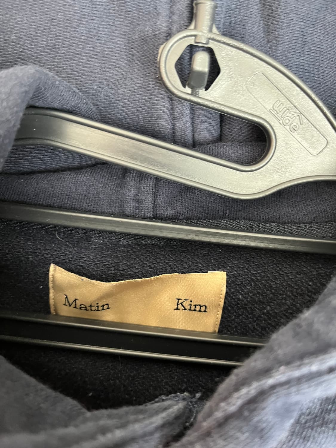 마뗑킴 정품 데님 후드티 네이비 [S] 상품이미지4