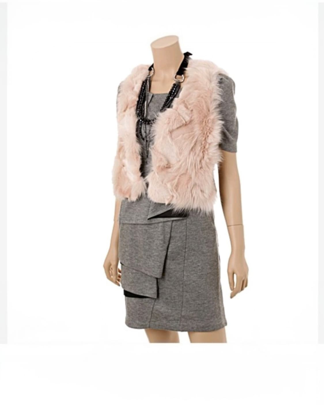 지컷 여우털  베스트 다크그레이. 55.-55반  상태좋음  상품이미지1