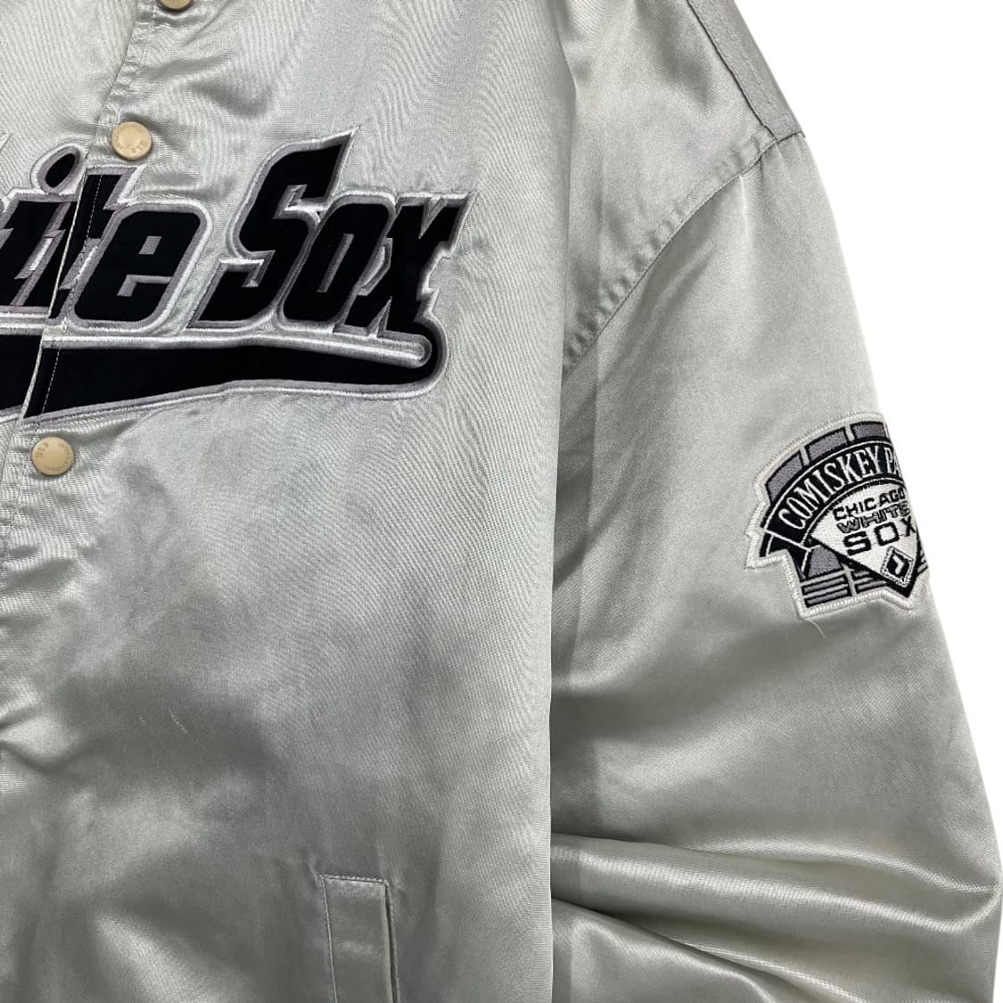 00s 빈티지 월드와이드 스포츠 화이트삭스 새틴 바시티 상품이미지6