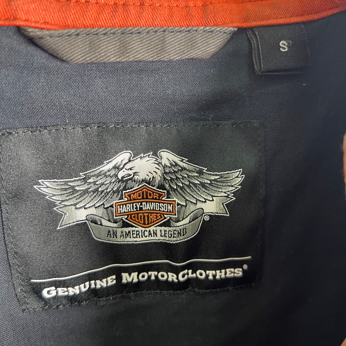 00's 할리데이비슨 코튼 레이싱 자켓 S 상품이미지3