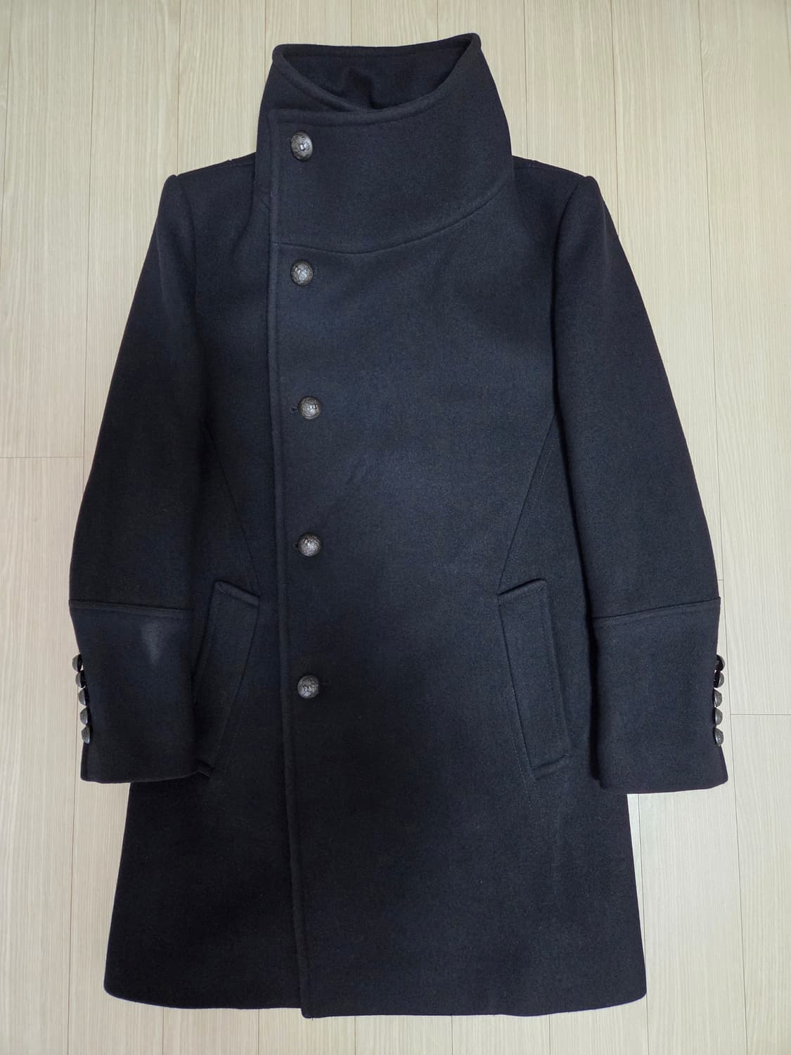 타임옴므 하이넥 싱글 코트 상품이미지1