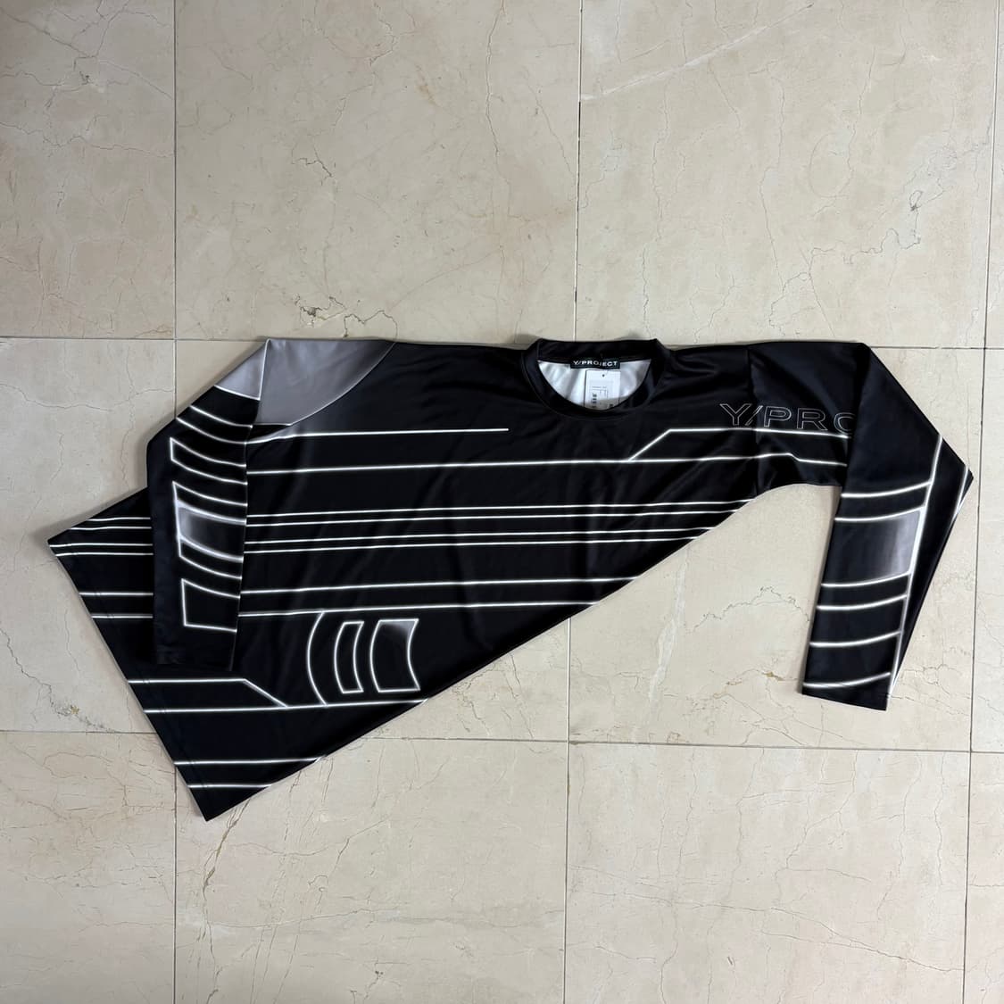 Y/Project draped moto print long sleeve 상품이미지1