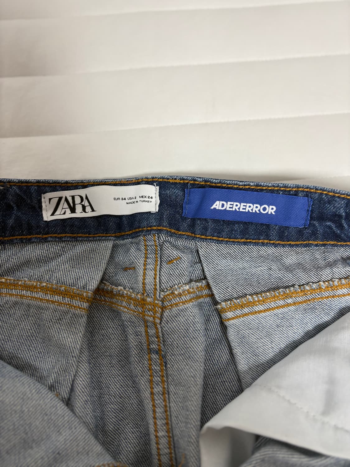[34] 자라 x 아더에러 배럴 레그 진 블루 상품이미지4