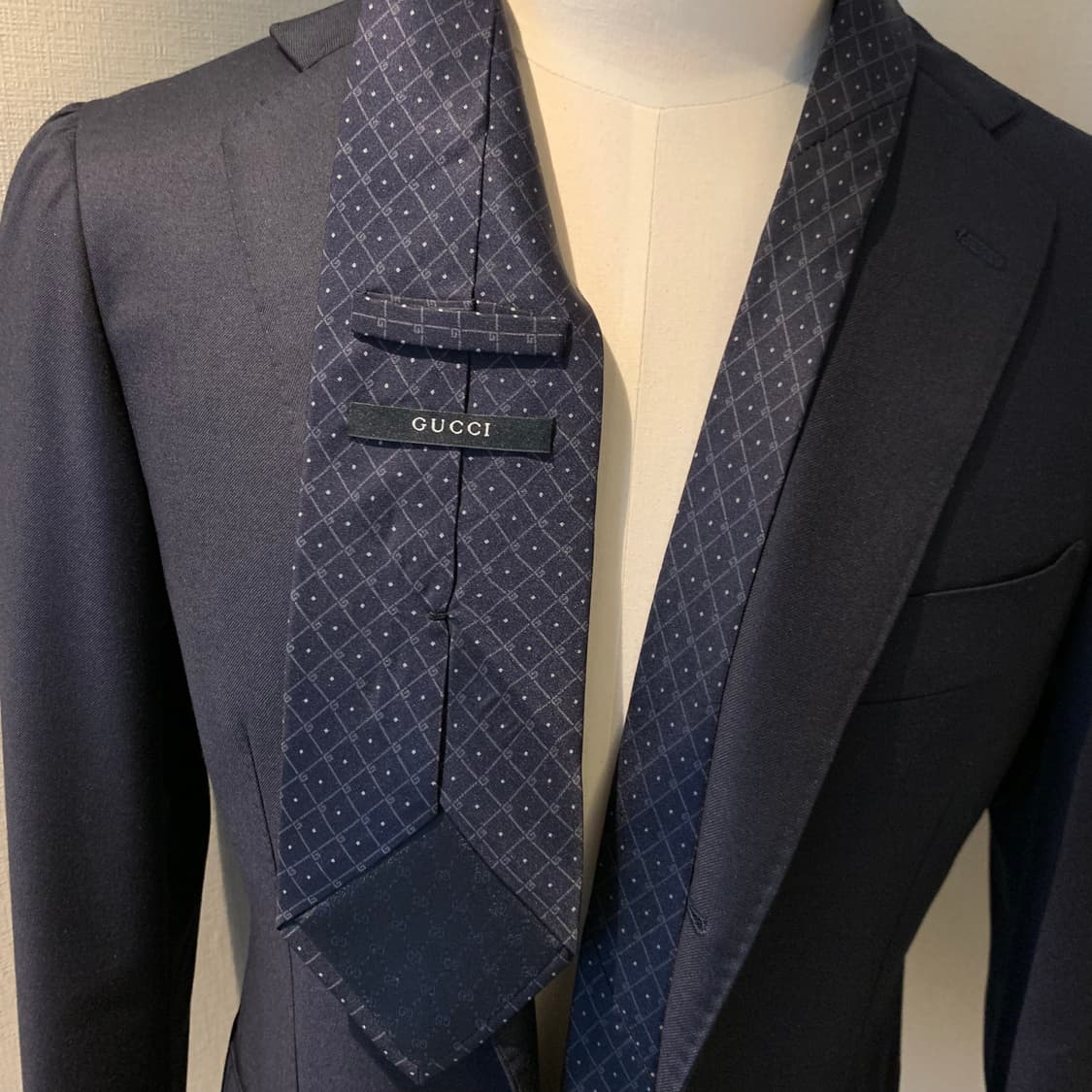 구찌(GUCCI) 블랙컬러 GG스몰로고 모노그램 명품넥타이 A등급 상품이미지2
