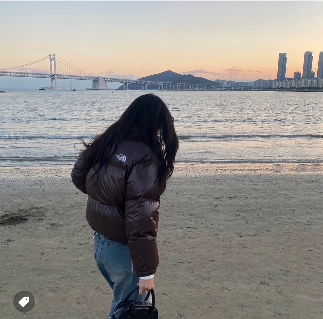 노스페이스 화이트 라벨 네오 퍼피 다운 자켓 브라운 상품이미지3