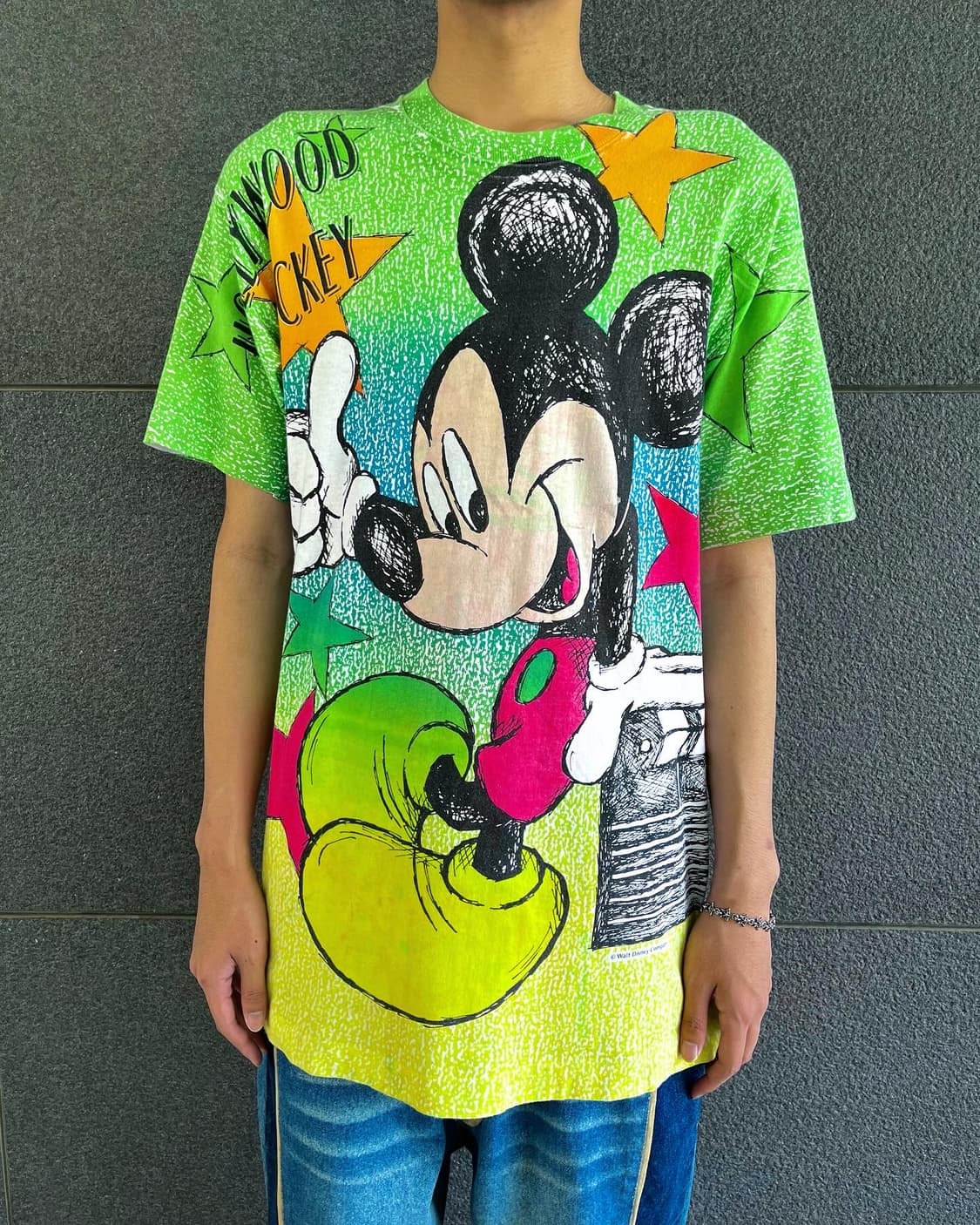 90s 디즈니 미키마우스 풀 프린팅 빈티지 반팔 티셔츠 상품이미지2