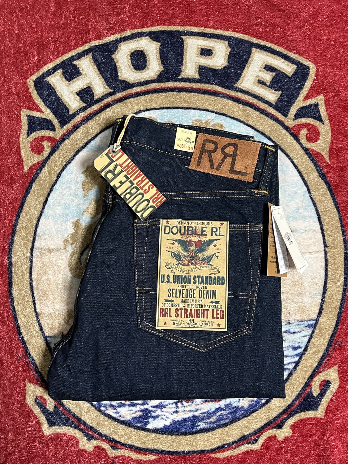 RRL 스트레이트 원워시 셀비지 진 더블알엘 데님 상품이미지1