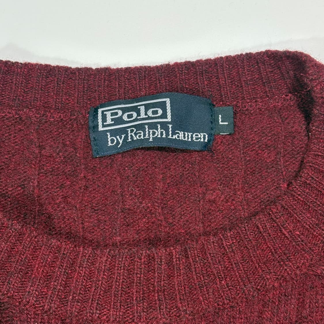 폴로 랄프로렌 버건디 케이블 니트 상품이미지4