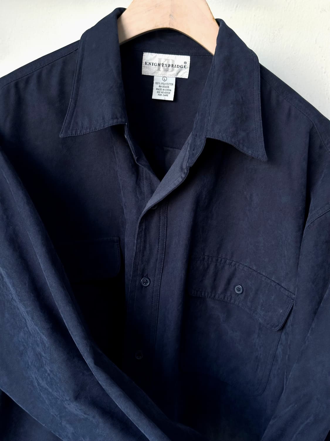 Fake suede fabric L/S shirt 상품이미지2