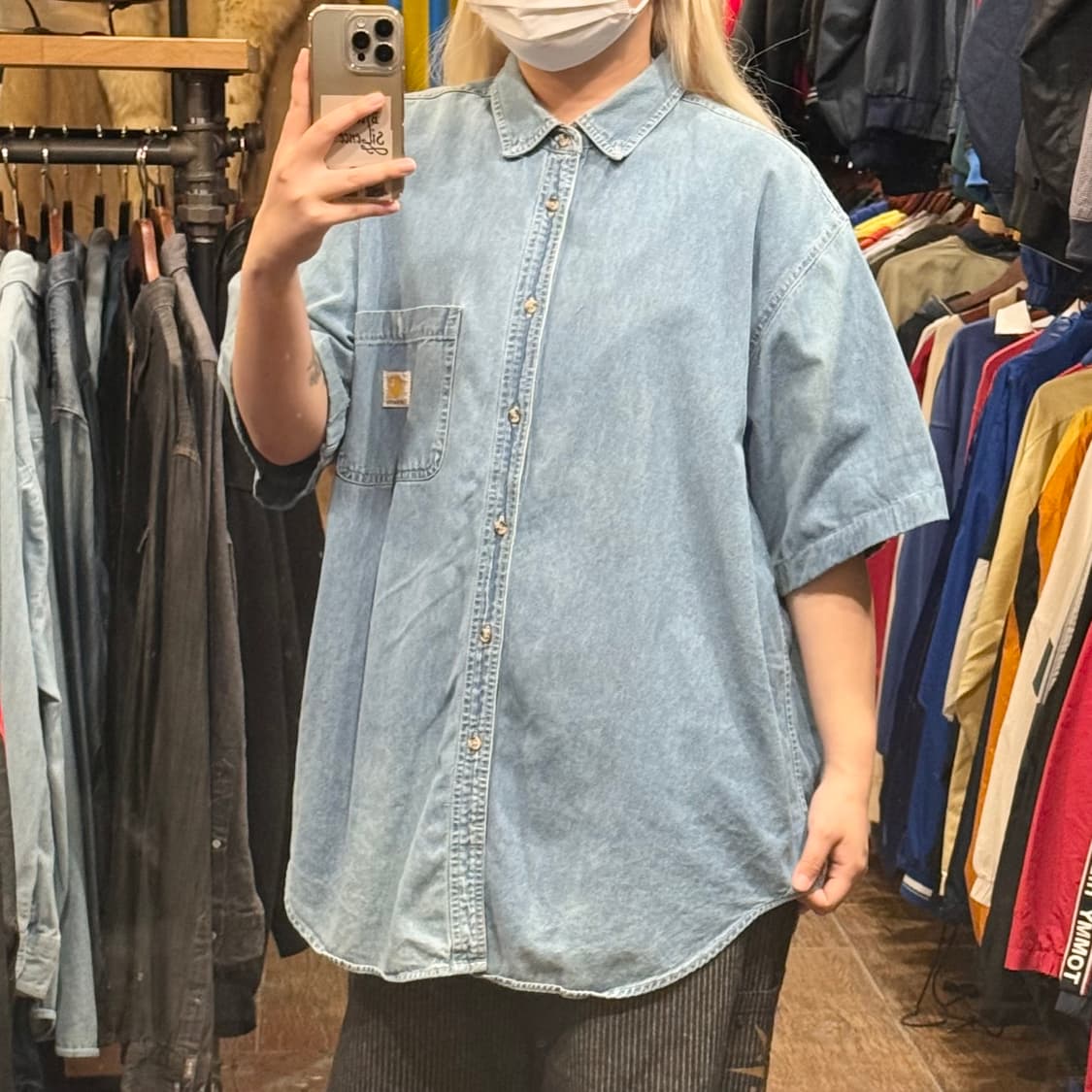 [HI] 칼하트 데님 반팔셔츠 상품이미지4