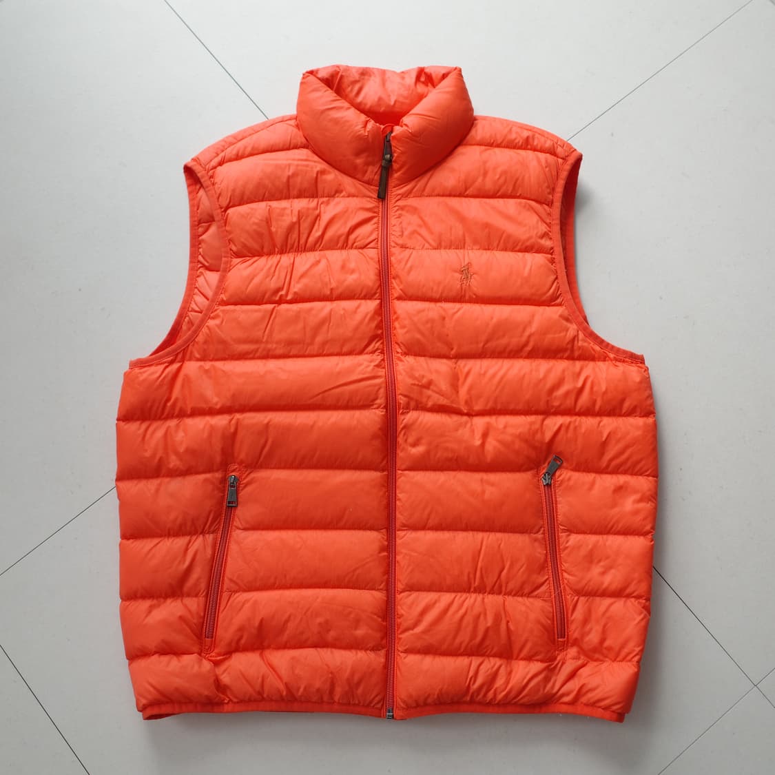 [정품] 폴로 랄프로렌 오렌지 구스다운 경량 패딩조끼 XL 상품이미지1