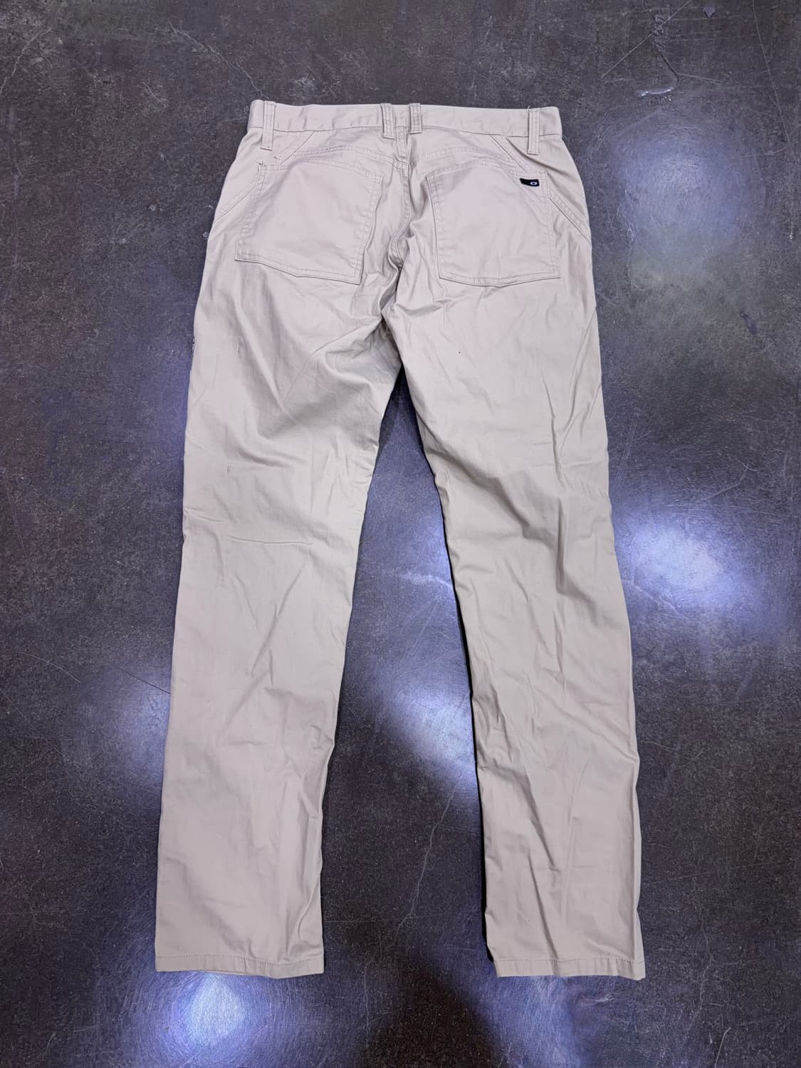 오클리 슬림 스트레이트핏 펑션 지퍼 포인트 코튼 베이지 팬츠 32 상품이미지2