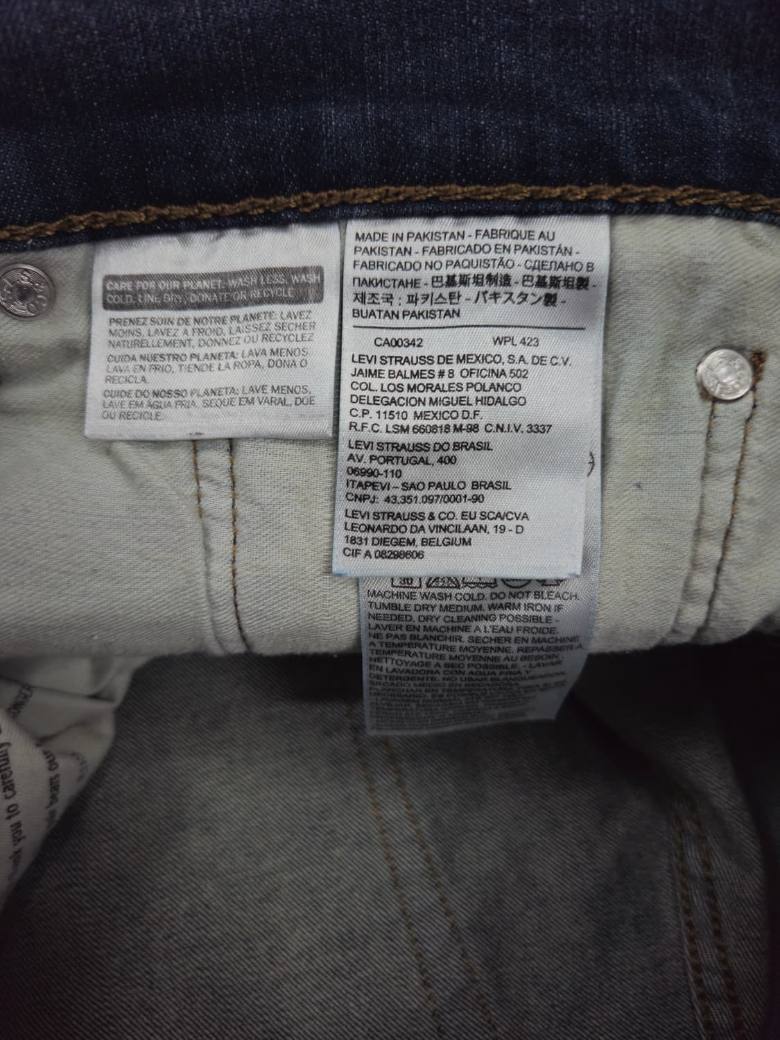 리바이스 505 W32 L30 테이퍼드핏 데님 팬츠 상품이미지5