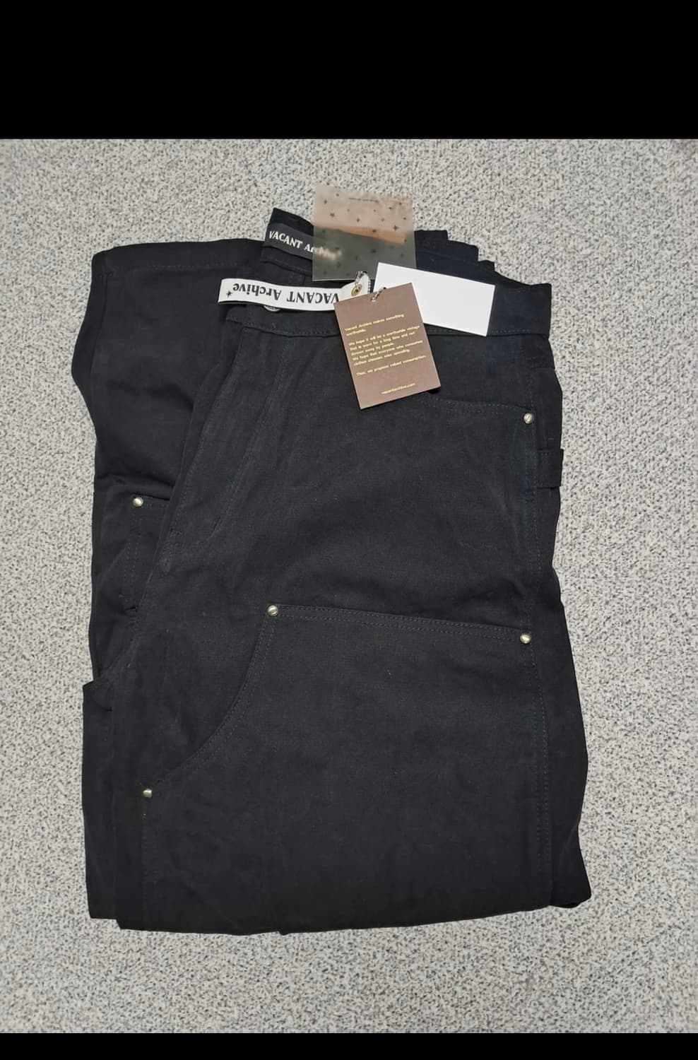 [L] 베이컨트 아카이브 카펜터 팬츠 블랙 상품이미지2