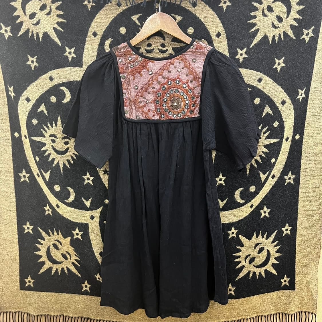 빈티지 보헤미안 레트로 페미닌 뜨개 베이비돌 셔링 원피스 K0064 상품이미지5