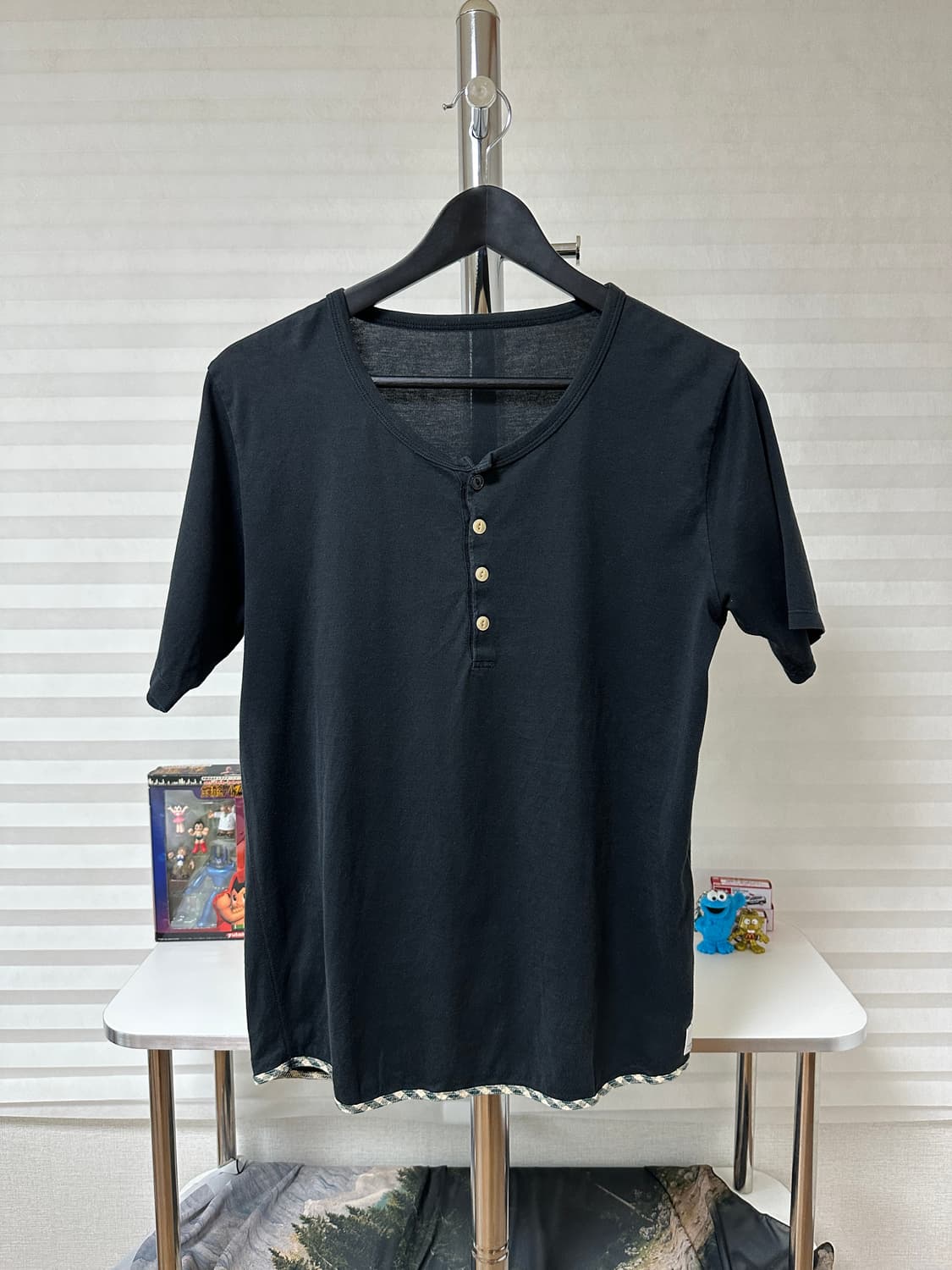 Visvim Cropped Slim Henley 반팔 상품이미지1