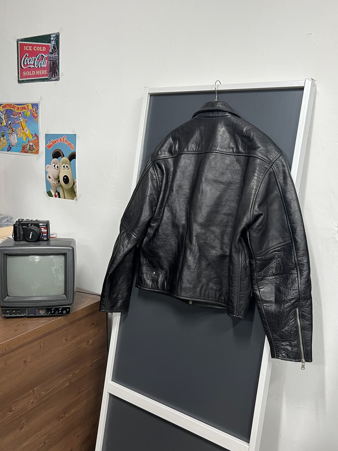 모스키노 90s 리얼레더 바이커 양가죽 자켓 상품이미지2