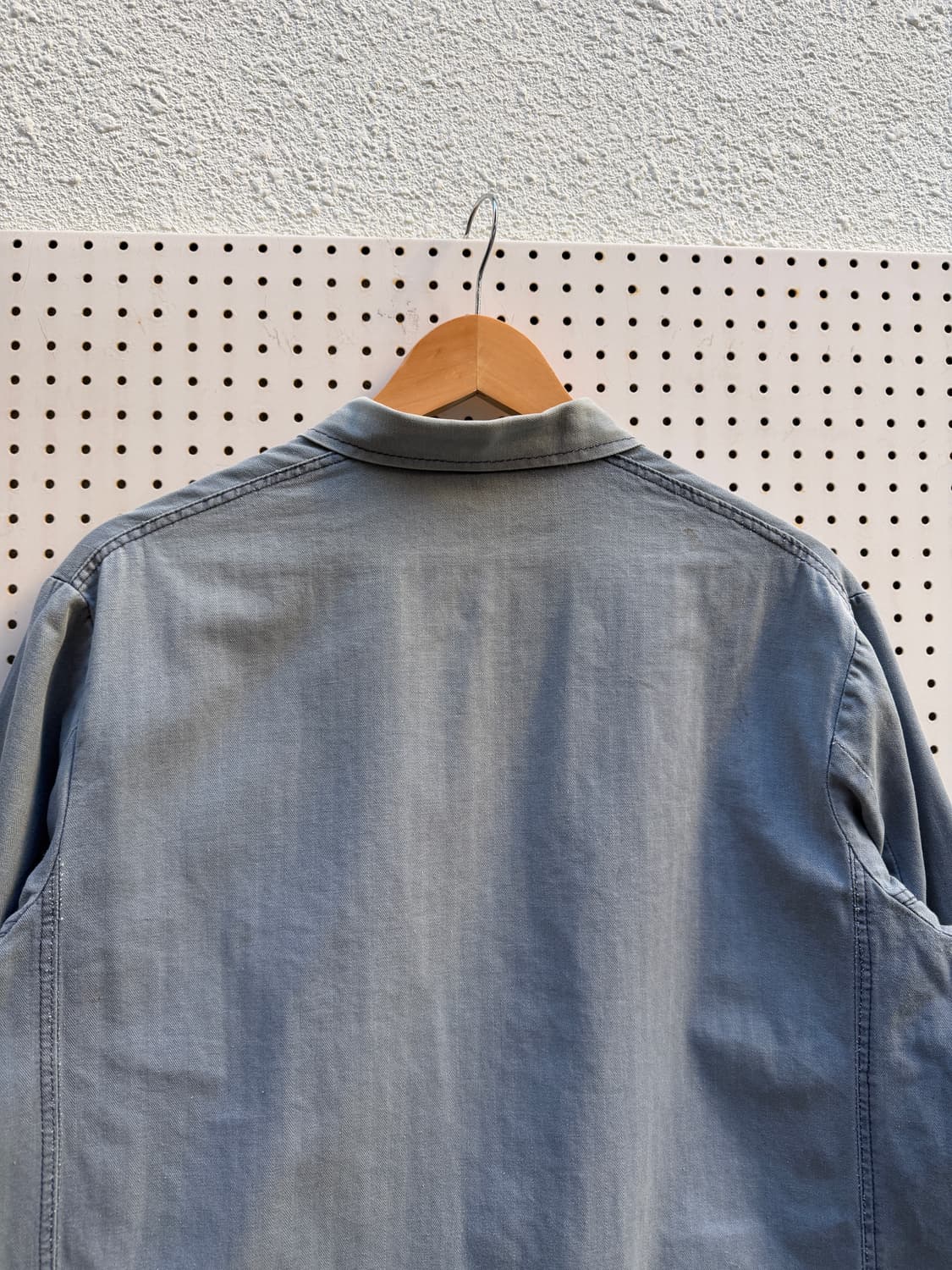 FADED WASHED BLUE OLD HBT 헤링본트윌 프렌치워크자켓 상품이미지8