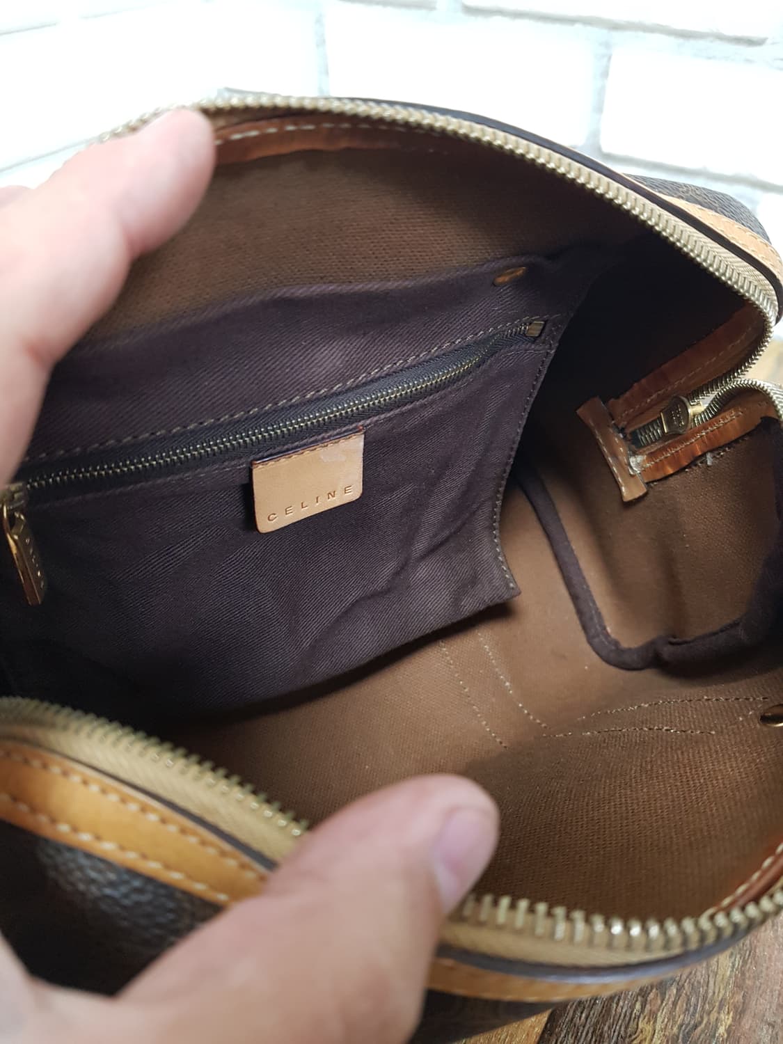 [정품] 셀린느 마카담 미니 보스턴백 브라운 상품이미지9