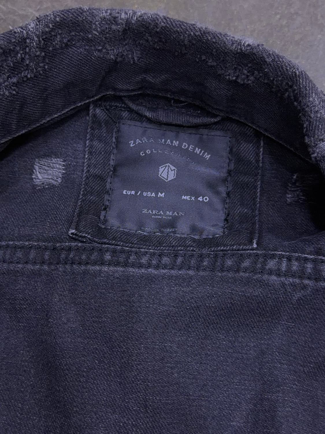 자라 빈티지 워싱 데미지 1세대 데님자켓 블랙 M 상품이미지8