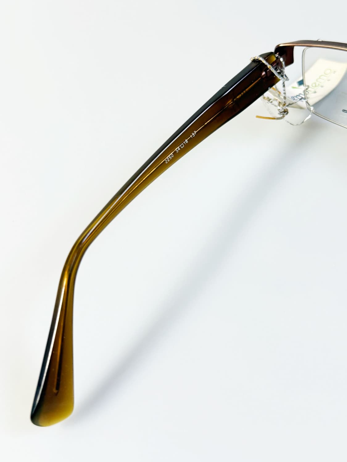 SEMONEMO 브라운 반무테 스퀘어 메탈 빈티지 안경 상품이미지7