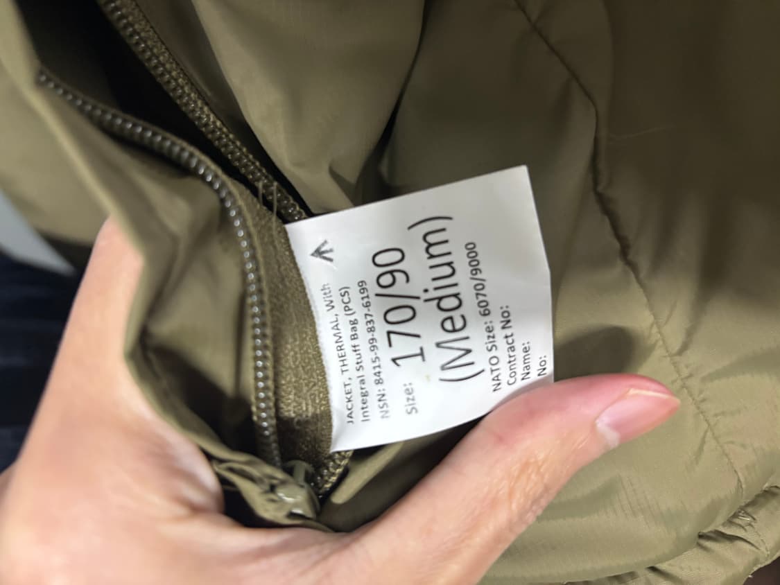 영국군 pcs 써멀 자켓 m 상품이미지3