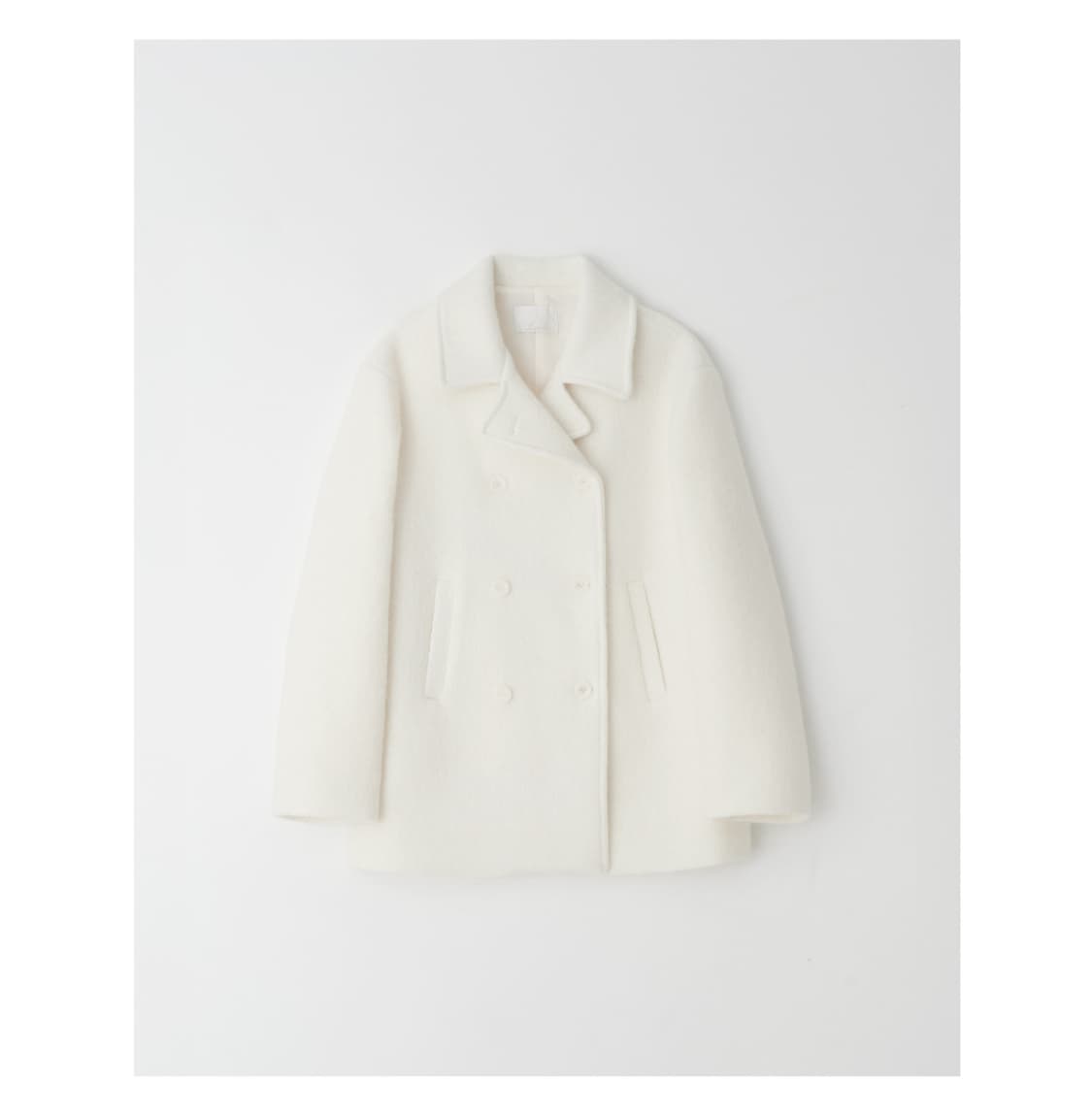 Leeds 리즈 클로티 알파카 하프 코트(아이보리) 상품이미지5