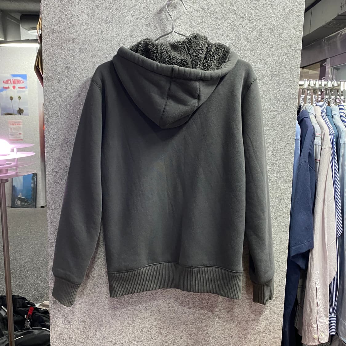 GAP 빅로고 퍼 그레이 후드집업 B4187 상품이미지4