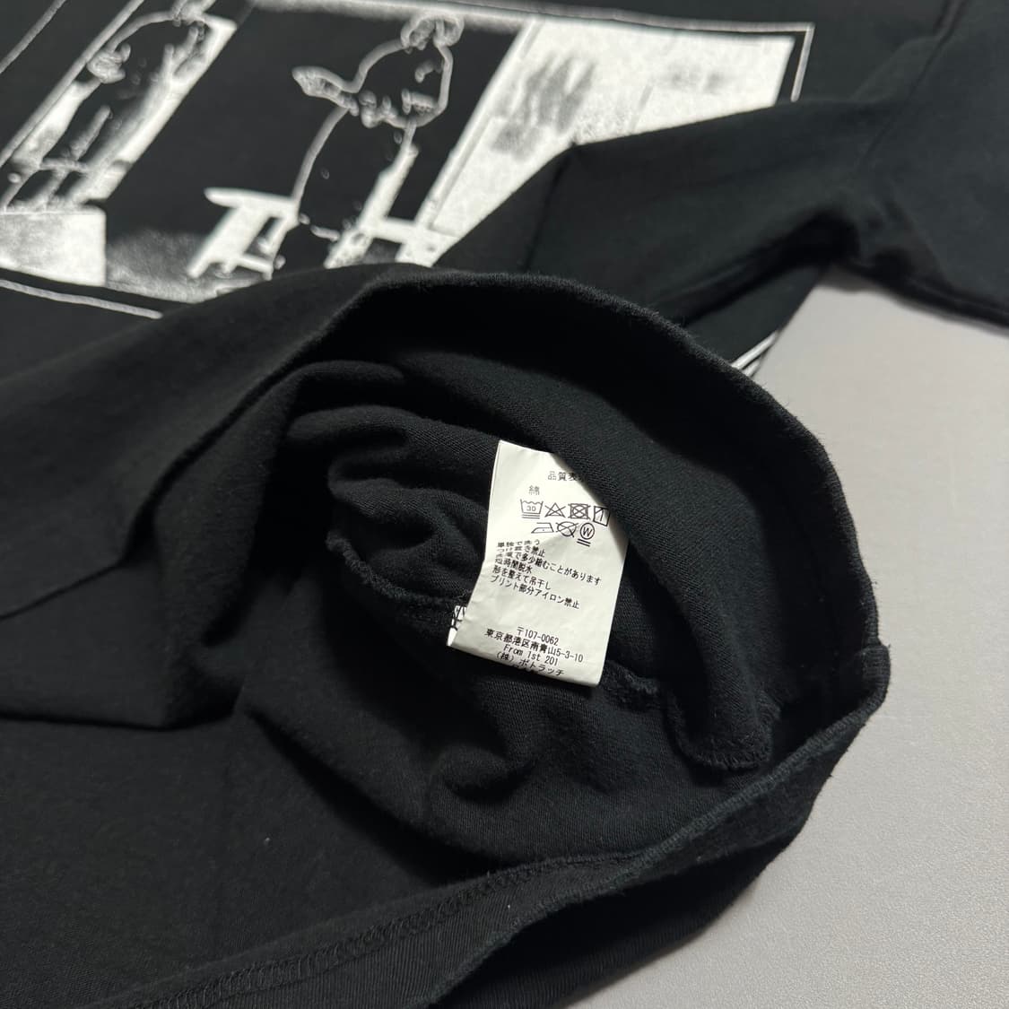 카브엠트(CAVEMPT) 22s 블랙 양면 나염 프린팅 코튼 크루넥 반팔 상품이미지8