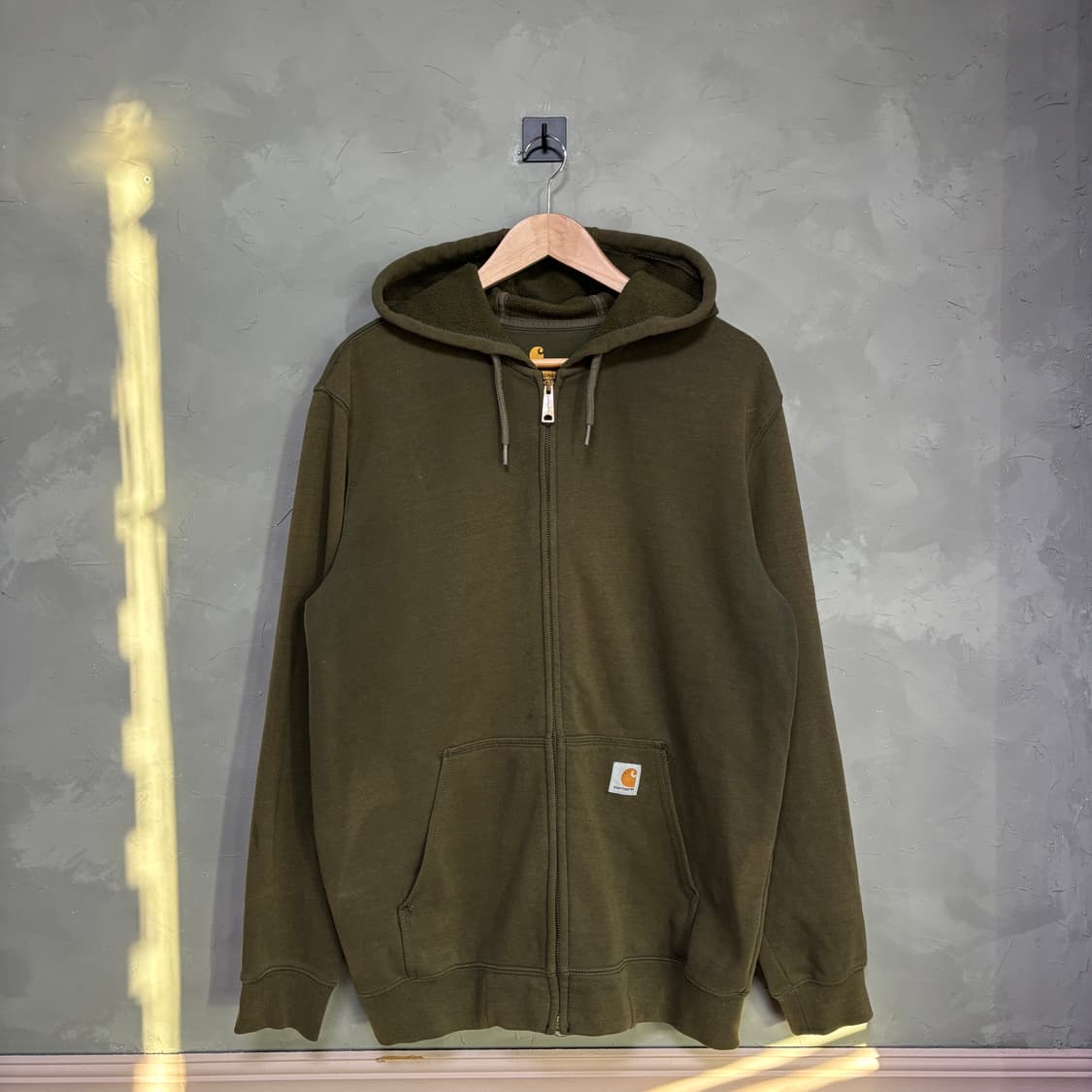 칼하트 미드웨이트 후드집업 카키 상품이미지1