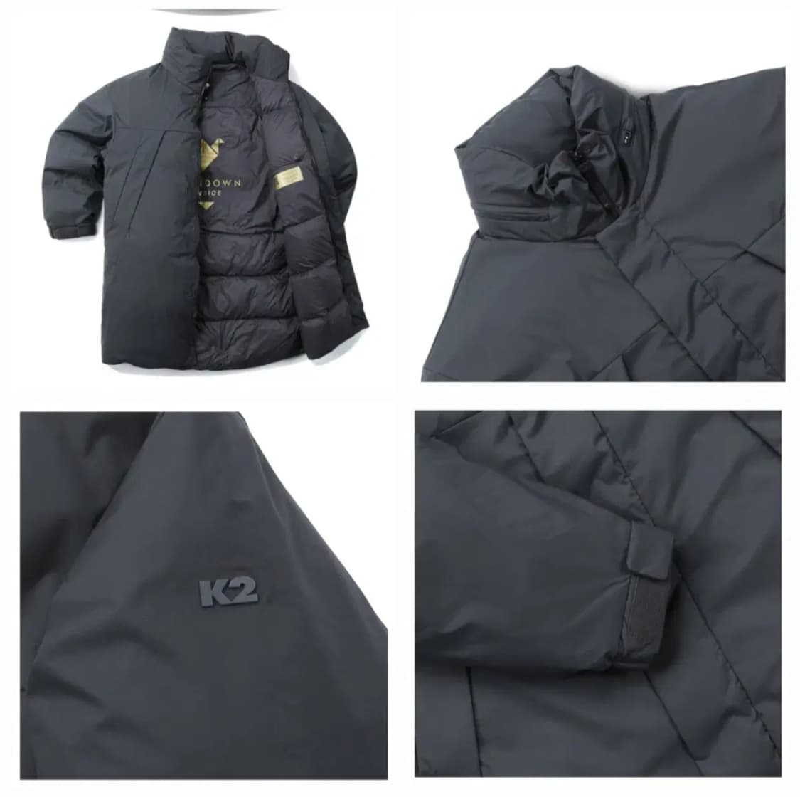 (새제품)K2 씬에어 롱 패딩 공용 스톤그레이 90 상품이미지3