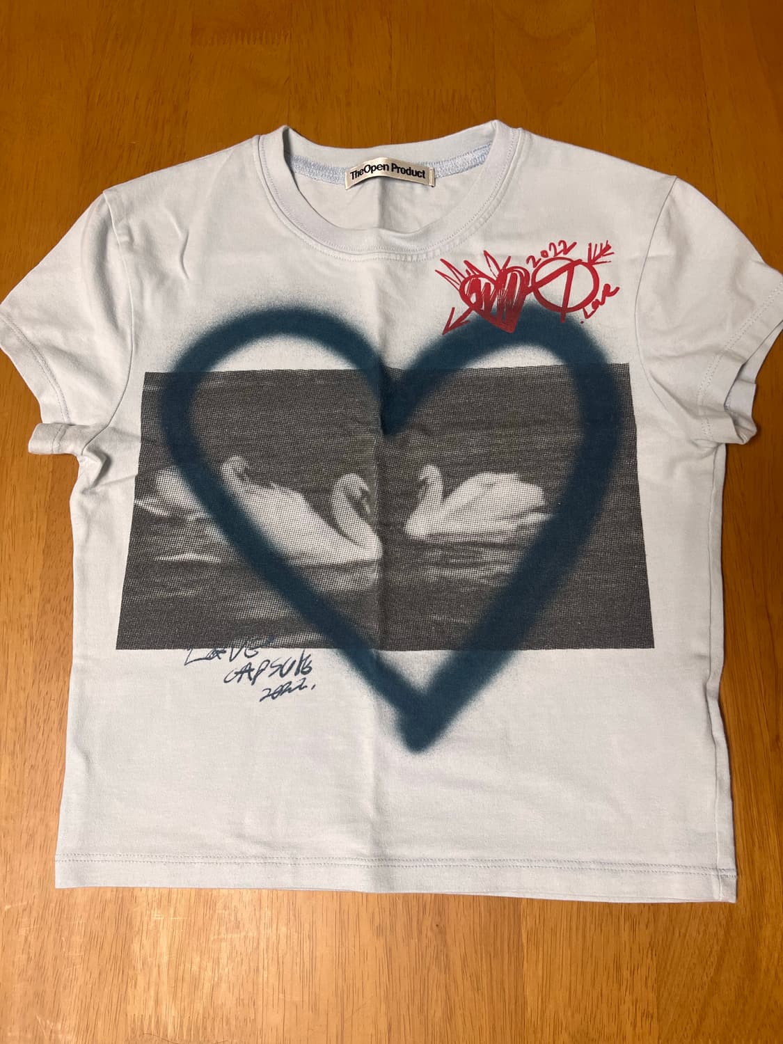 The Open Project 더오픈프로젝트 스완 크롭 반팔 티셔츠_os 상품이미지1