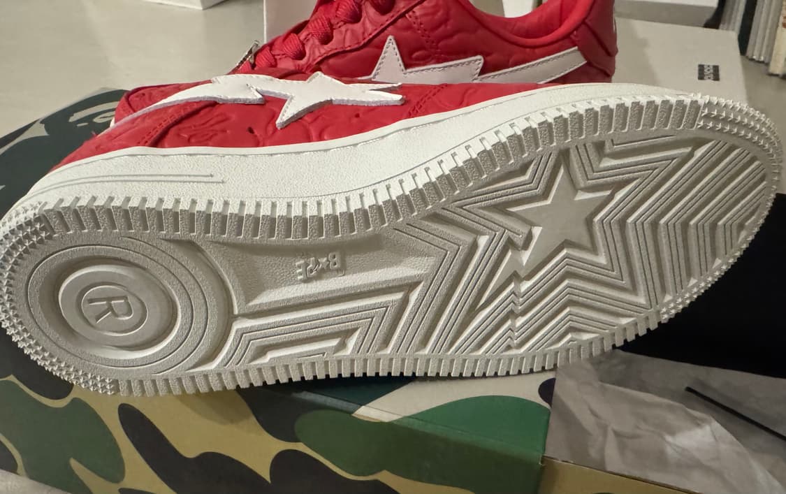 Bape Sta Low Line Camo Red 베이프스타 레드 (5) 상품이미지3