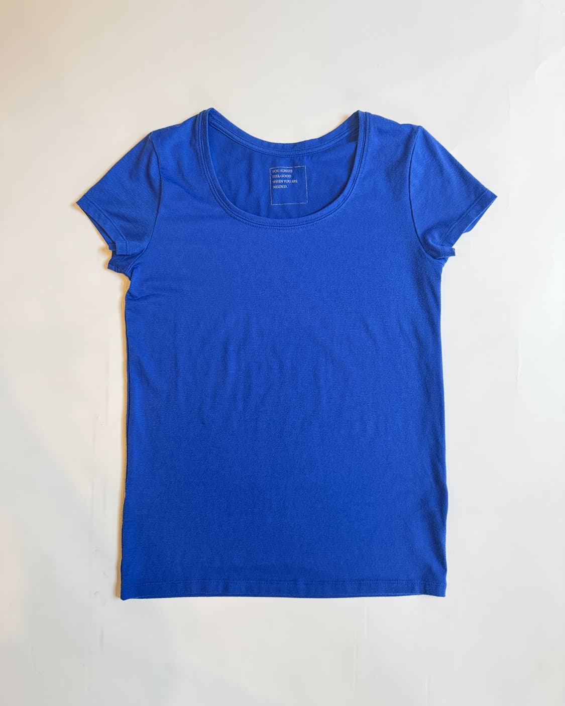 Faded Blue Scoop Neck Slim Tee  상품이미지1