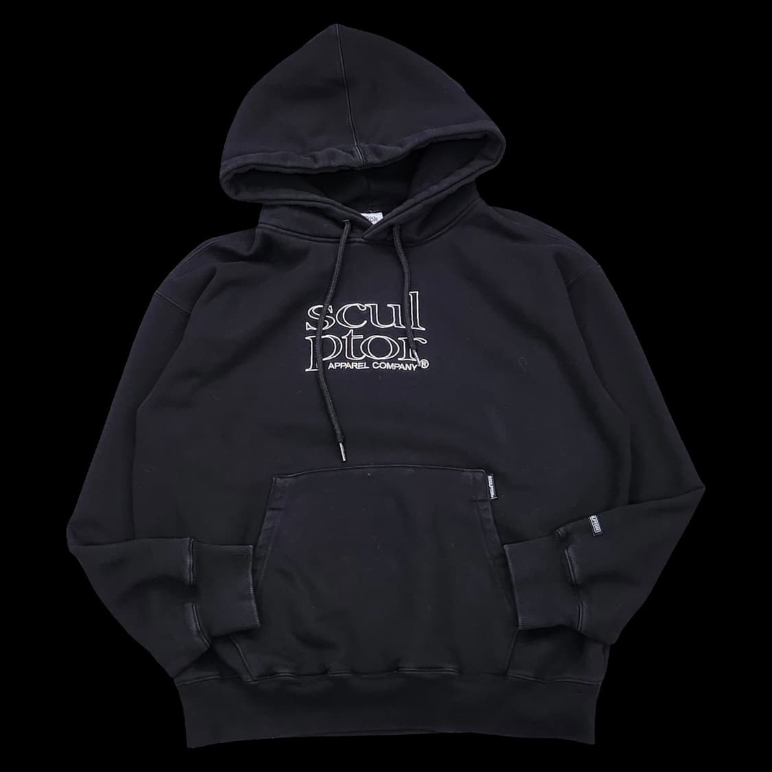 스컬프터 블랙 후드티 상품이미지1