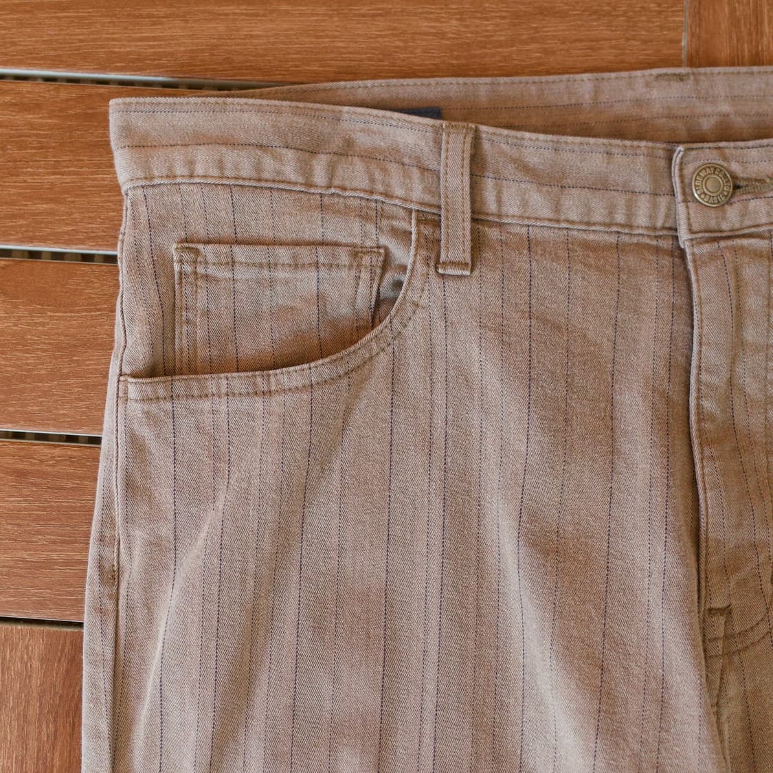 Blueway striped boots-cut cotton pants 상품이미지4