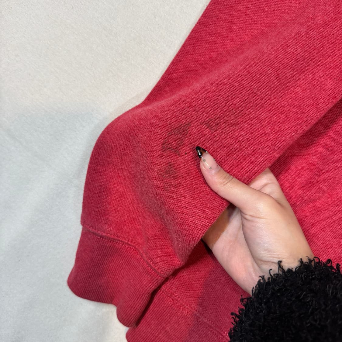 S) 폴로 랄프로렌 레드 숄카라 코튼 니트 상품이미지9