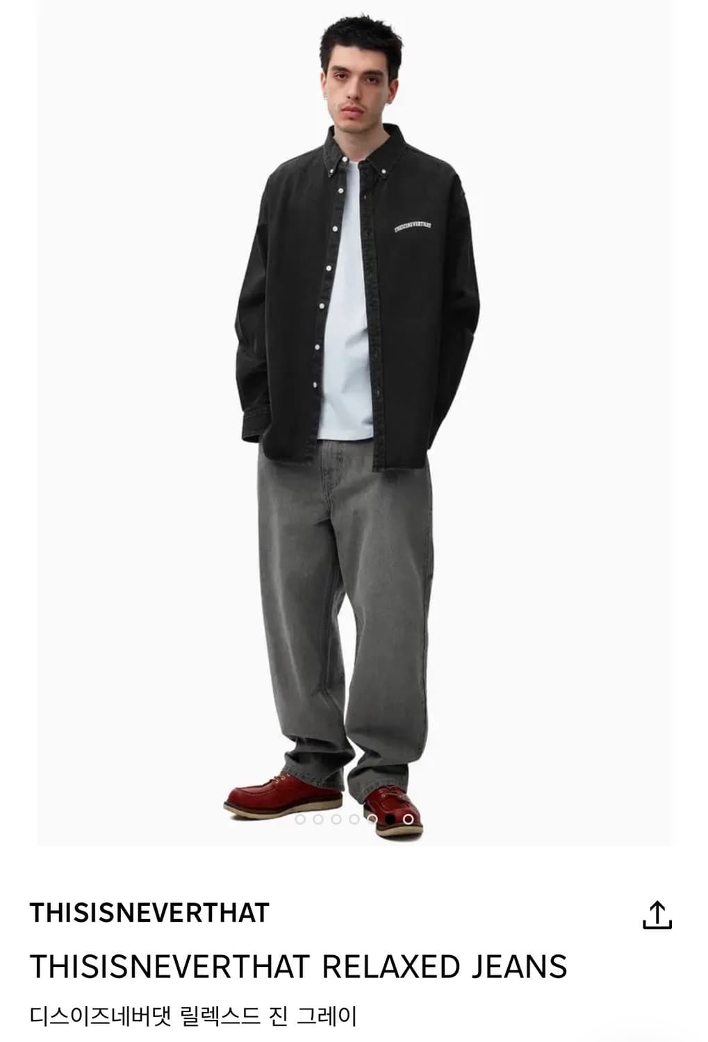 디스이즈네버댓 릴렉스드 진 (그레이) 상품이미지2