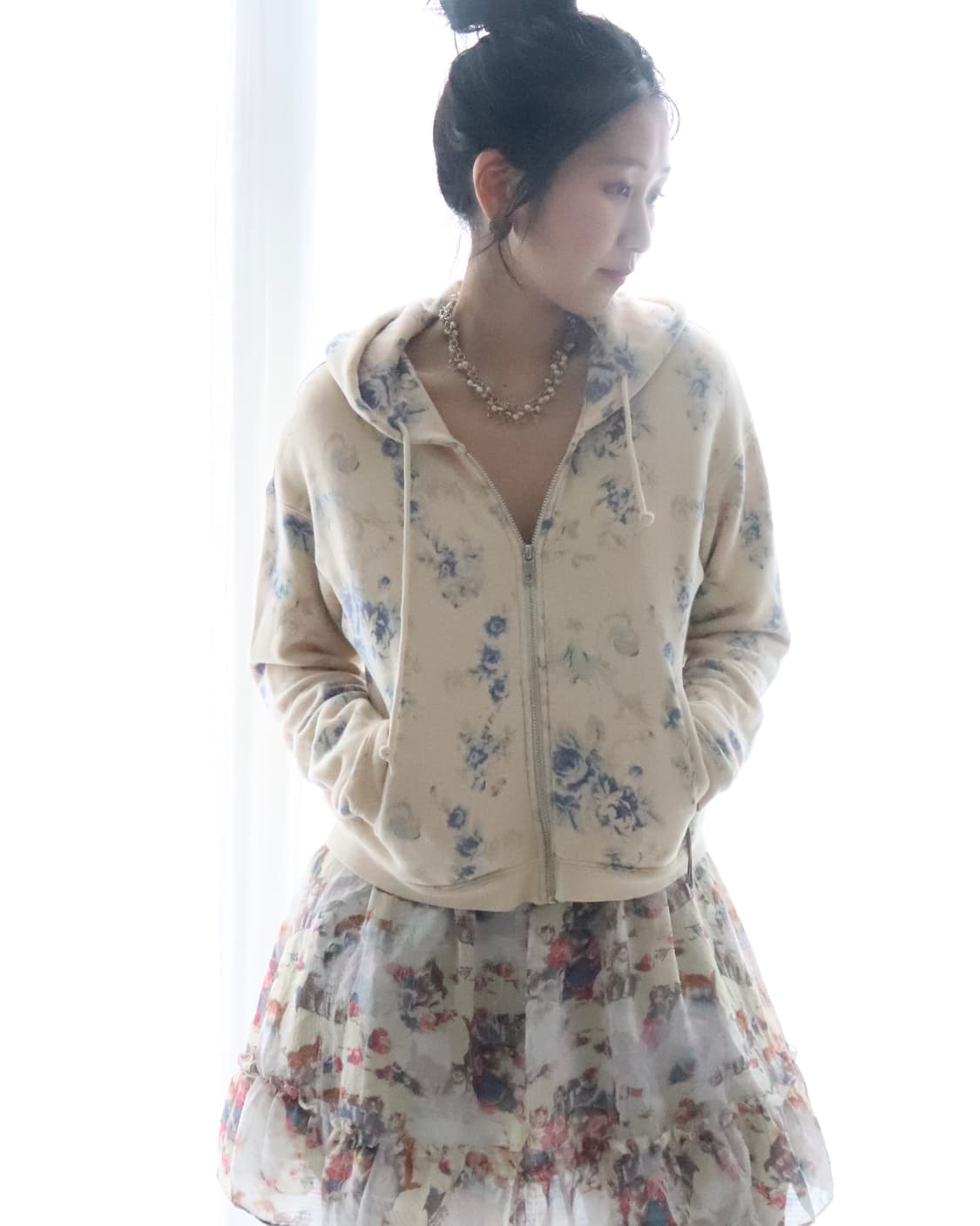 [Cabbages&Roses] Rose Toile Hoodie 상품이미지3