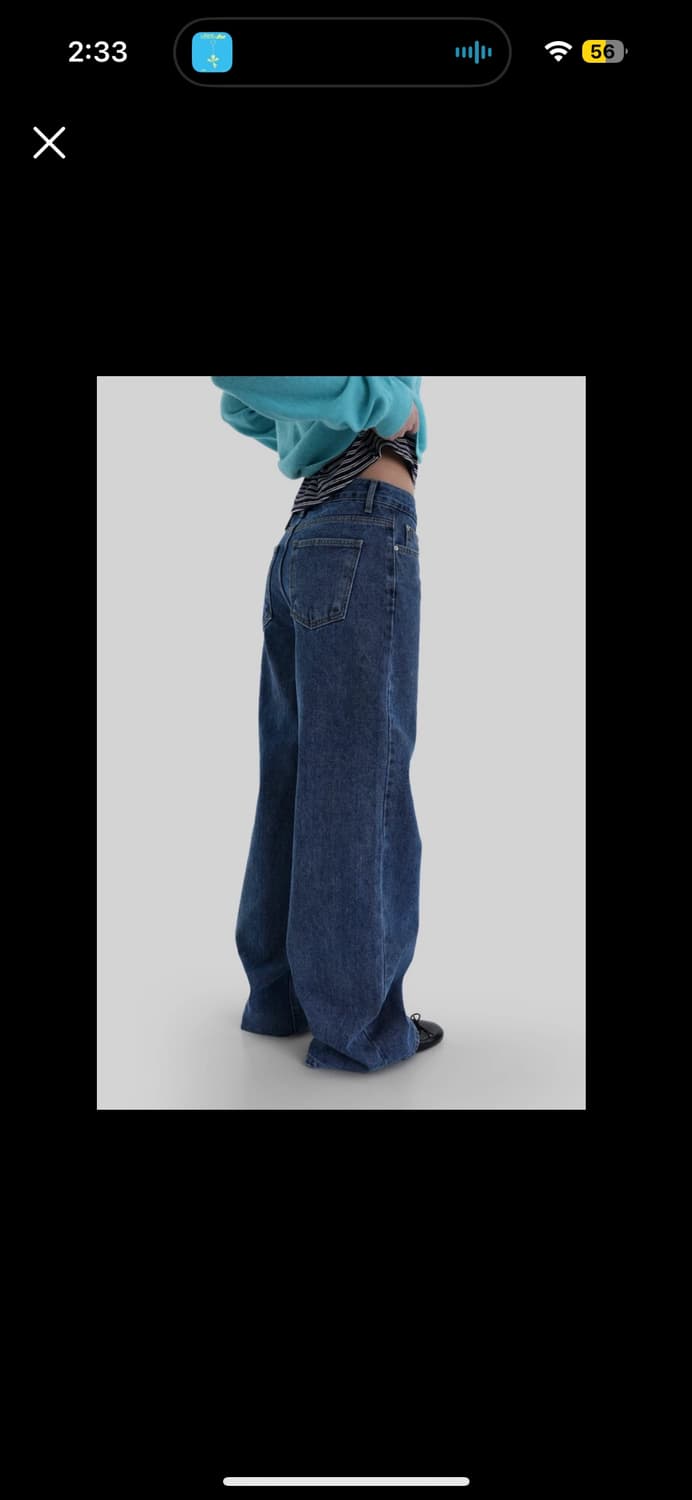 중청 와이드 데님팬츠 상품이미지2