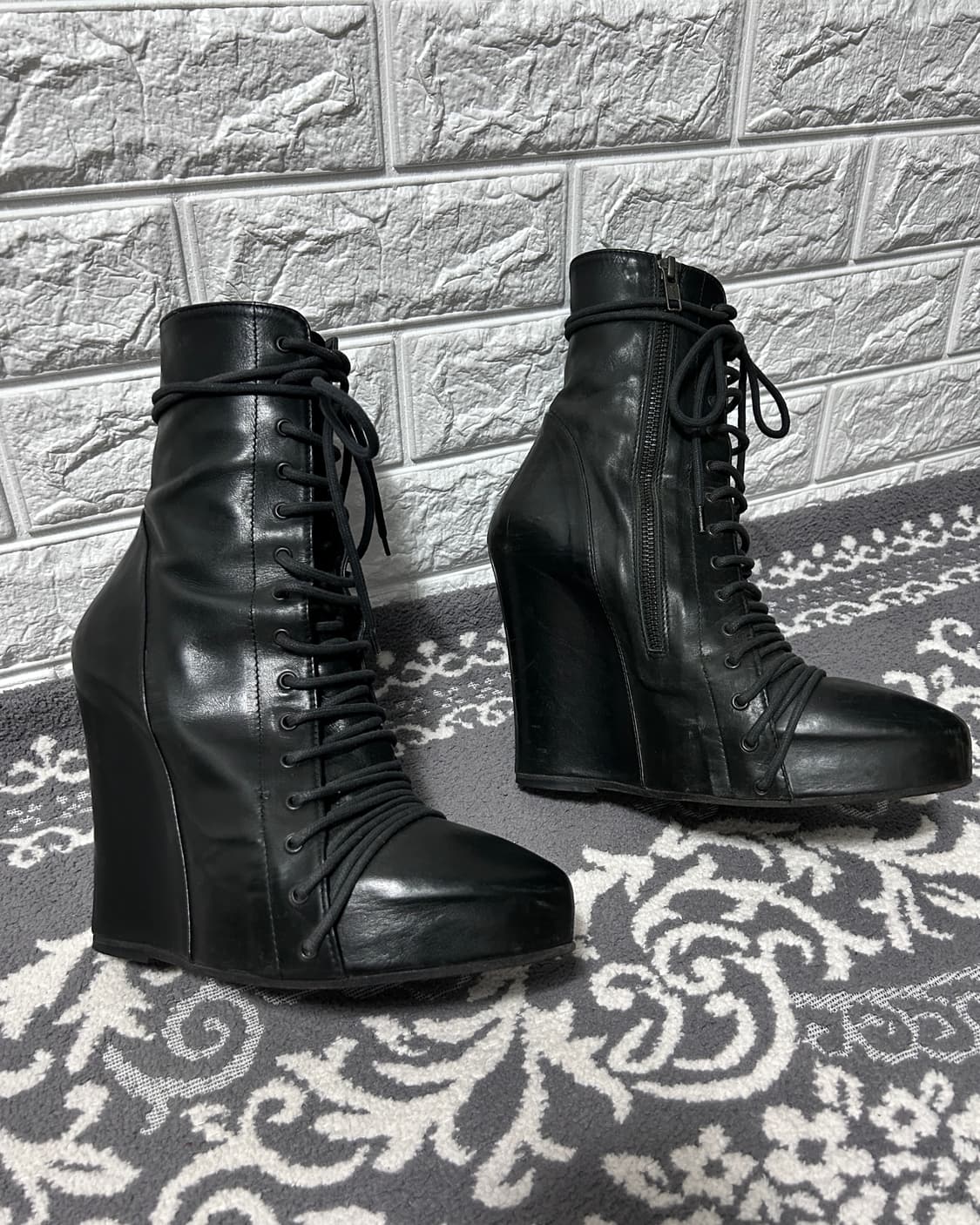 rare* Ann Demeulemeester Lace-up wedge 상품이미지3