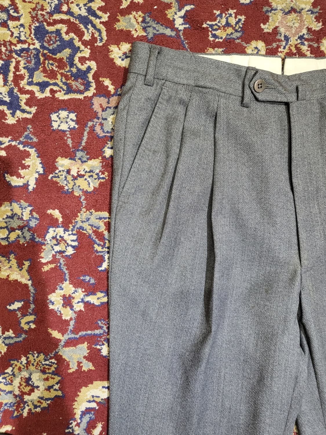 에르메네질도 제냐 울 패브릭 투 턱 트라우져 48R 상품이미지2