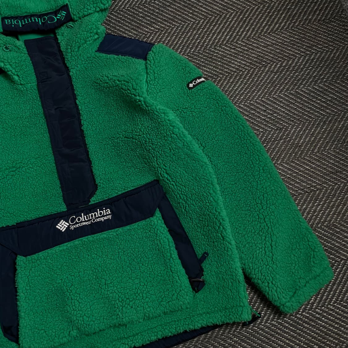컬럼비아 박시핏 쉐르파 플리스 아노락 그린 y 4788 상품이미지3
