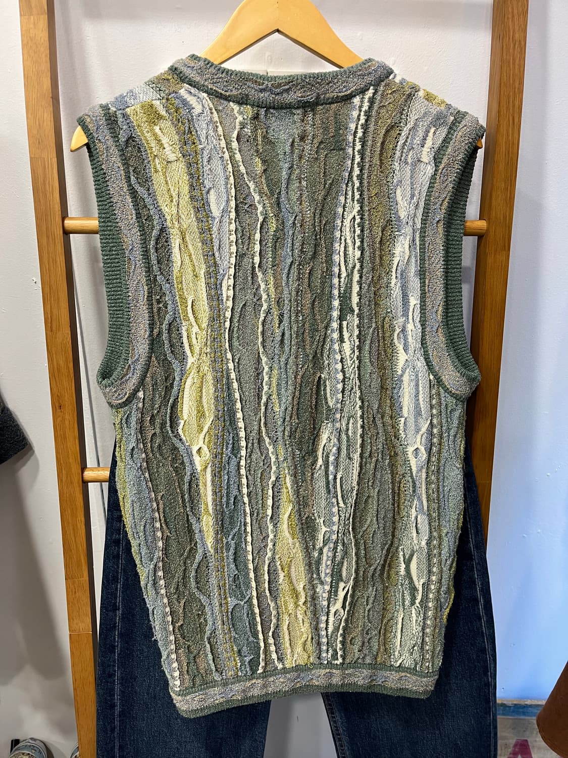 올드 컨트리 니트 조끼 빈티지 패턴 상품이미지2